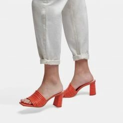 DOLCEVITA SANDALS PRIANA HEELS PERSIMMON STELLA