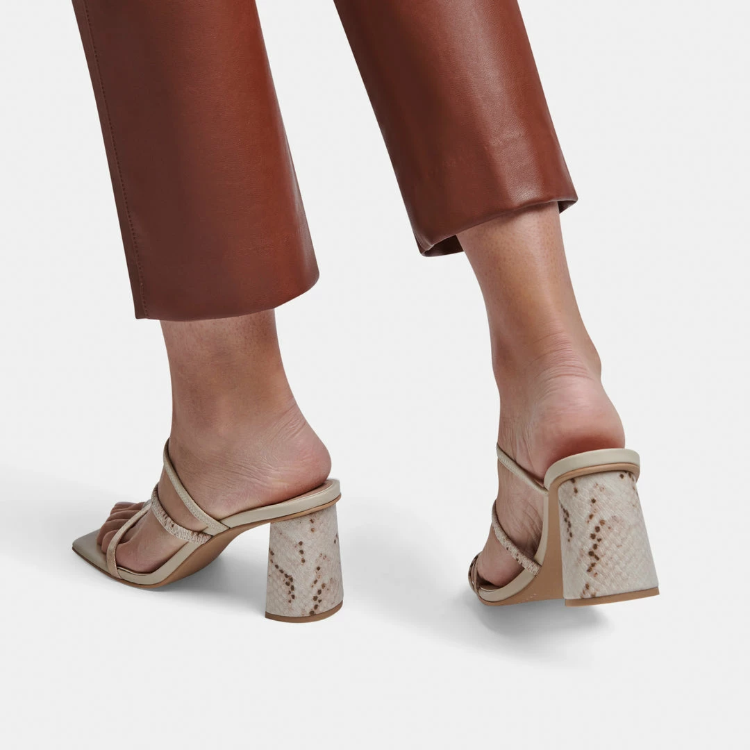 DOLCEVITA PRISMA HEELS IVORY MULTI STELLA SANDALS