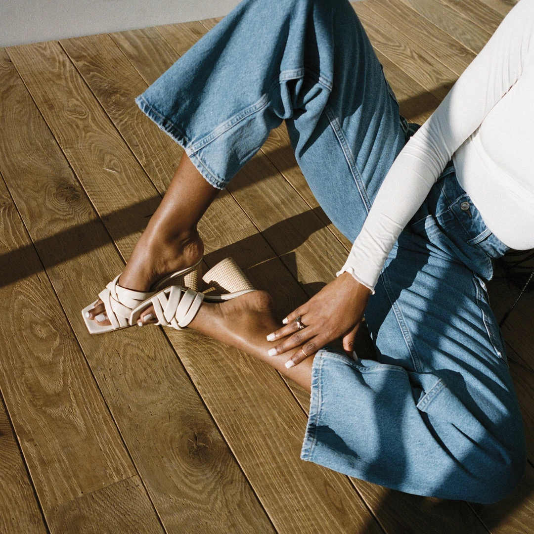 DOLCEVITA PAZLEE HEELS IVORY LEATHER