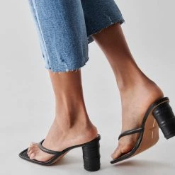 DOLCEVITA SANDALS RHYE HEELS BLACK STELLA