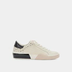 Recurate ZINA STUD SNEAKERS WHITE BLACK LEATHER Re:vita RESALE