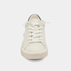DOLCEVITA ZINA STUD SNEAKERS WHITE BLACK LEATHER