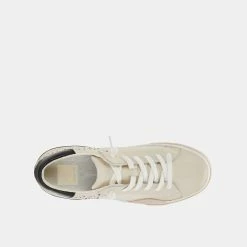 DOLCEVITA ZINA STUD SNEAKERS WHITE BLACK LEATHER