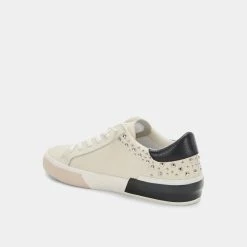Recurate ZINA STUD SNEAKERS WHITE BLACK LEATHER Re:vita RESALE