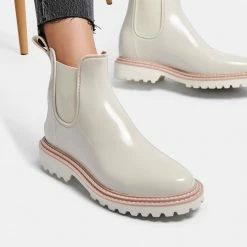DOLCEVITA PRE-ORDER STORMY RAINBOOTS IVORY PATENT STELLA