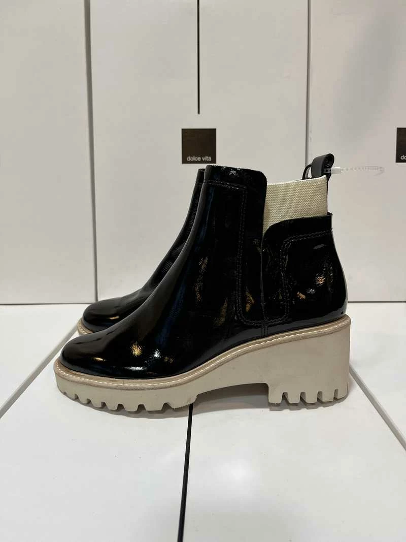 Recurate HUEY BOOTIES ONYX PATENT Re:vita