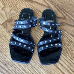 Recurate IZABEL STUDDED SANDALS BLACK STELLA Re:vita