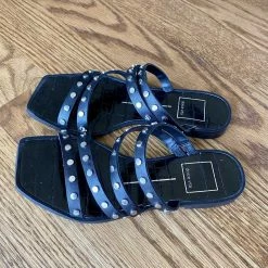 Recurate IZABEL STUDDED SANDALS BLACK STELLA Re:vita