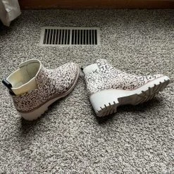 Recurate HUEY BOOTIES BEIGE LEOPARD CANVAS Re:vita