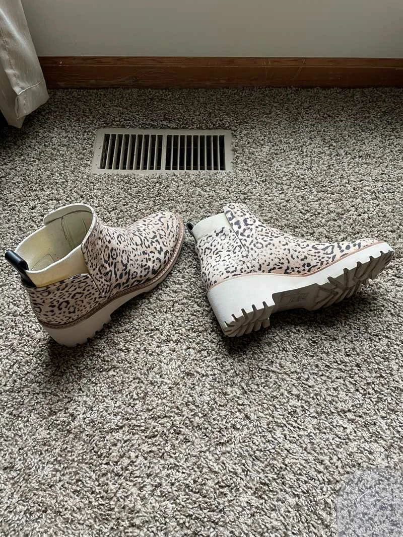 Recurate HUEY BOOTIES BEIGE LEOPARD CANVAS Re:vita
