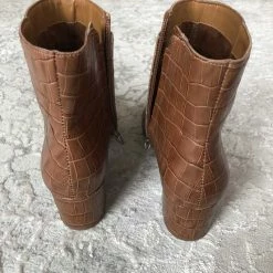 Recurate RESALE BEL BOOTIES COGNAC CROCO Re:vita