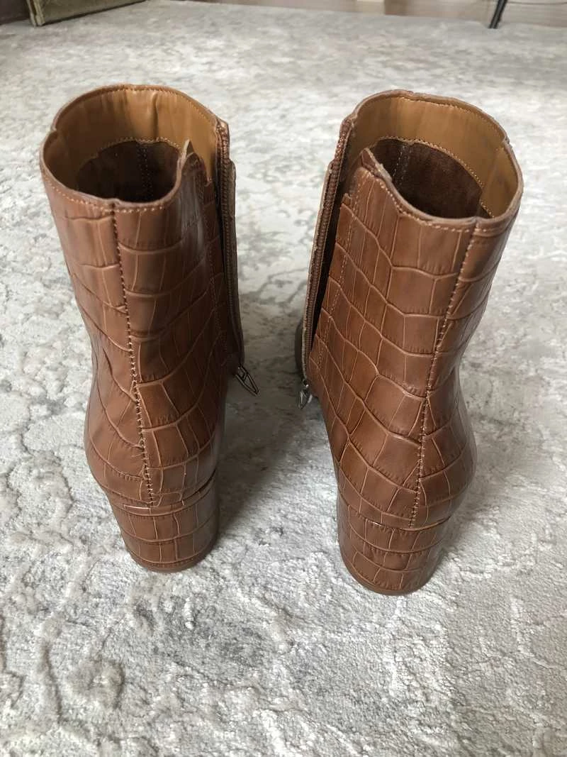 Recurate RESALE BEL BOOTIES COGNAC CROCO Re:vita