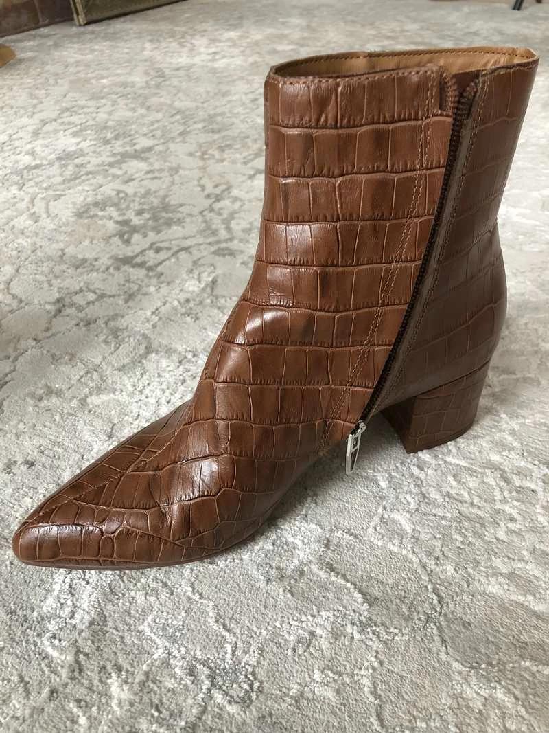 Recurate RESALE BEL BOOTIES COGNAC CROCO Re:vita