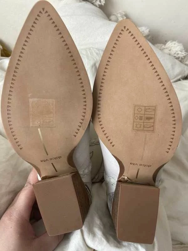 Recurate RESALE LORAL BOOTIES IVORY LEATHER Re:vita