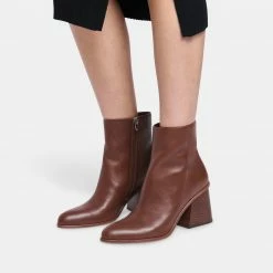 DOLCEVITA TERRIE BOOTIES CHOCOLATE LEATHER