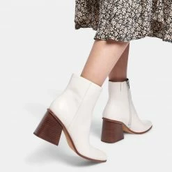 DOLCEVITA TERRIE BOOTIES IVORY LEATHER