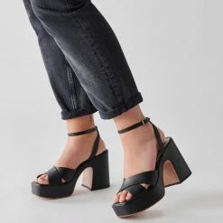DOLCEVITA WESSI HEELS BLACK LEATHER