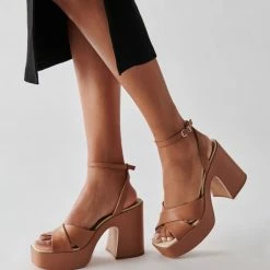 DOLCEVITA WESSI HEELS CARAMEL LEATHER