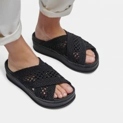 DOLCEVITA WINONA SANDALS BLACK WOVEN