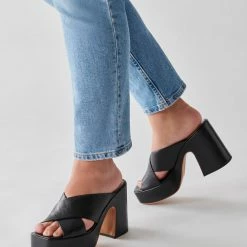 DOLCEVITA WONDER HEELS ONYX LEATHER