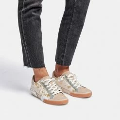 DOLCEVITA ZINA SNEAKERS SILVER GOLD METALLIC CALF HAIR