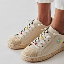 DOLCEVITA ZOE PRIDE SNEAKERS IVORY LEATHER
