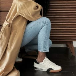 DOLCEVITA ZINA SNEAKERS WHITE BLACK LEATHER