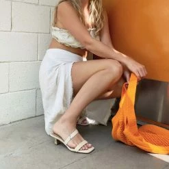 DOLCEVITA BERTIE HEELS CREAM LEATHER