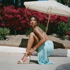 DOLCEVITA NILTON HEELS WHITE LEATHER SANDALS