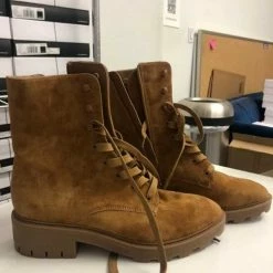 Recurate LOTTIE BOOTS SADDLE SUEDE - Re:vita RESALE