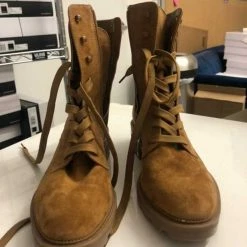 Recurate LOTTIE BOOTS SADDLE SUEDE - Re:vita RESALE