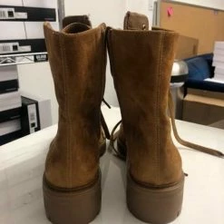 Recurate LOTTIE BOOTS SADDLE SUEDE - Re:vita RESALE