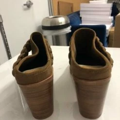 Recurate RESALE SERLA MULES DK BROWN SUEDE Re:vita