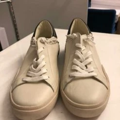 Recurate ZINA STUD SNEAKERS WHITE BLACK LEATHER Re:vita RESALE