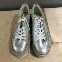 Recurate TOYAH SNEAKERS SILVER METALLIC SUEDE Re:vita