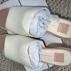 Recurate RESALE AMINO HEELS IN WHITE LEATHER - Re:vita