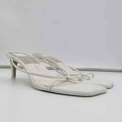 Recurate KAYDEN HEELS WHITE LEATHER - Re:vita