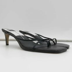 Recurate RESALE Kelsey DiPrima's KAYDEN HEELS IN BLACK LEATHER - Re:vita