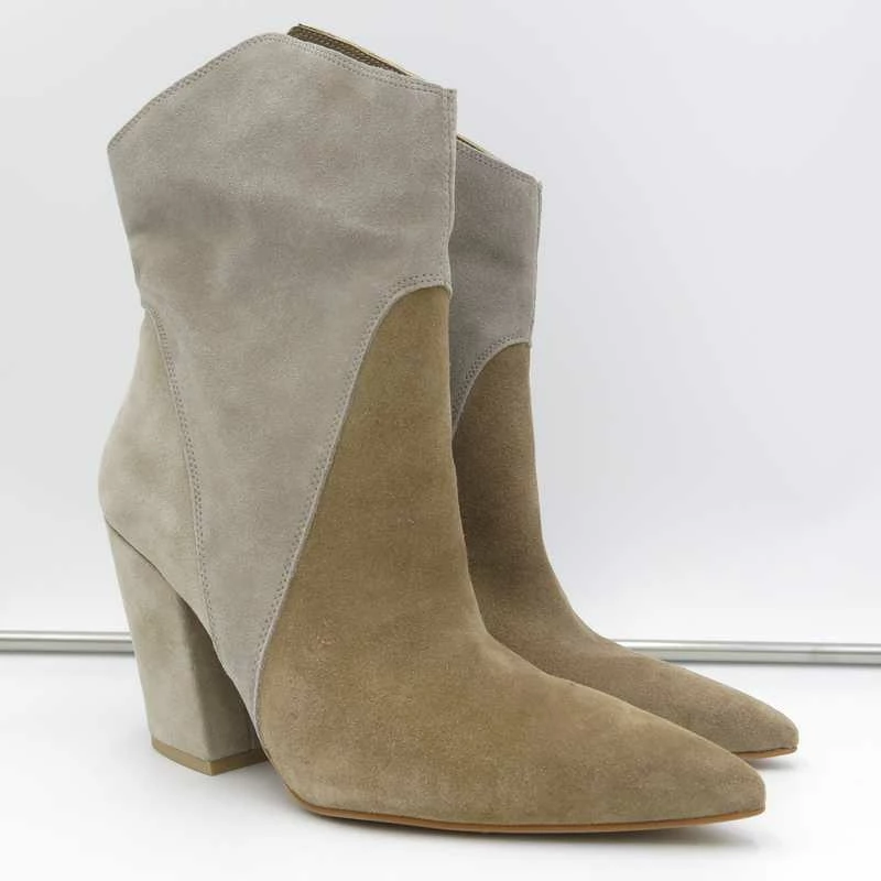 Recurate NESTLY BOOTIES TAUPE MULTI SUEDE Re:vita
