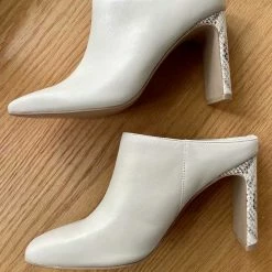 Recurate KIRRA MULES IVORY LEATHER - Re:vita RESALE
