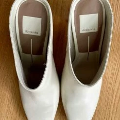 Recurate KIRRA MULES IVORY LEATHER - Re:vita RESALE