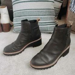 Recurate HUEY H2O BOOTS BLACK LEATHER Re:vita RESALE