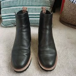 Recurate HUEY H2O BOOTS BLACK LEATHER Re:vita RESALE