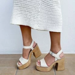 DOLCEVITA WALLIS HEELS IVORY LEATHER